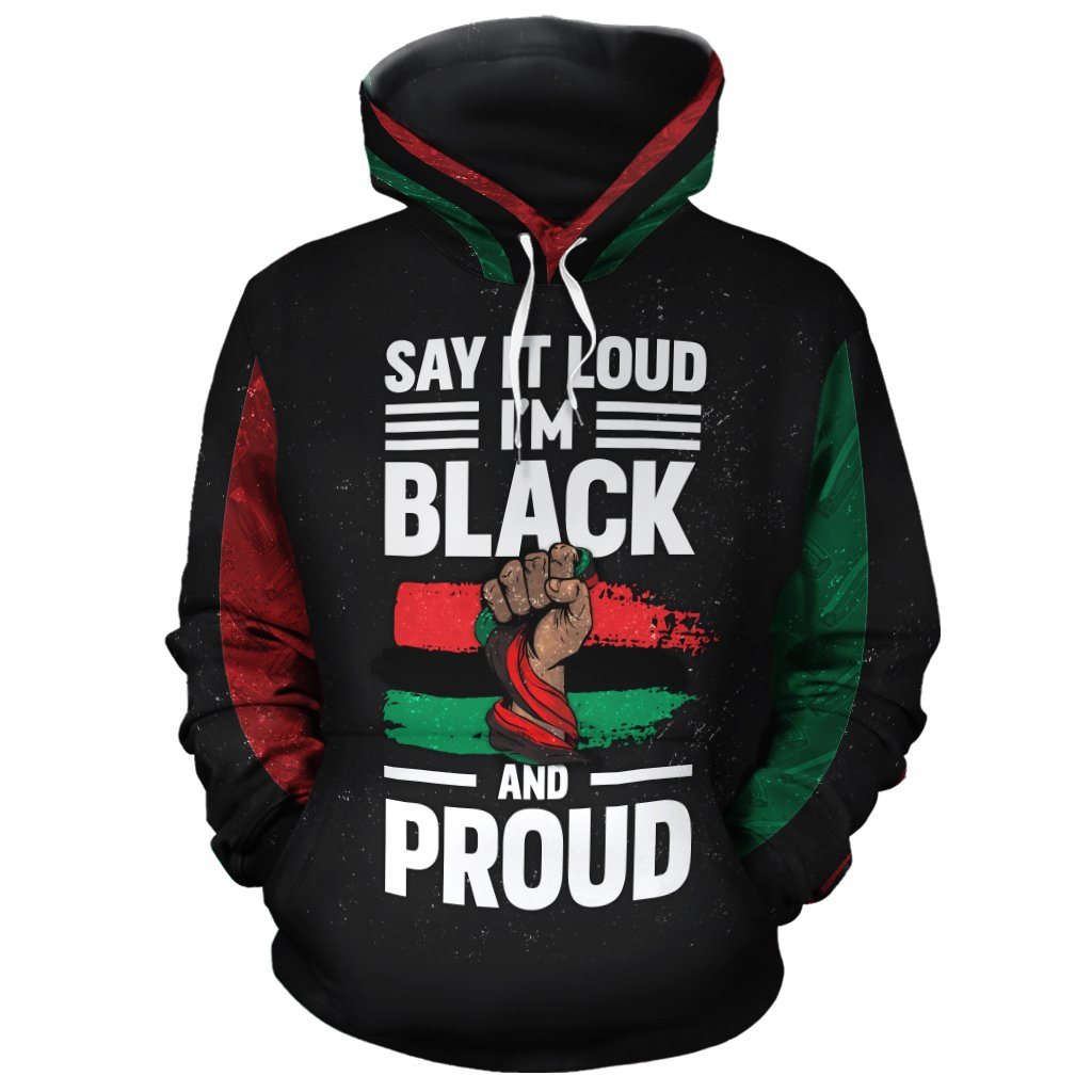 Black & Proud All-over Hoodie Hoodie Tianci 