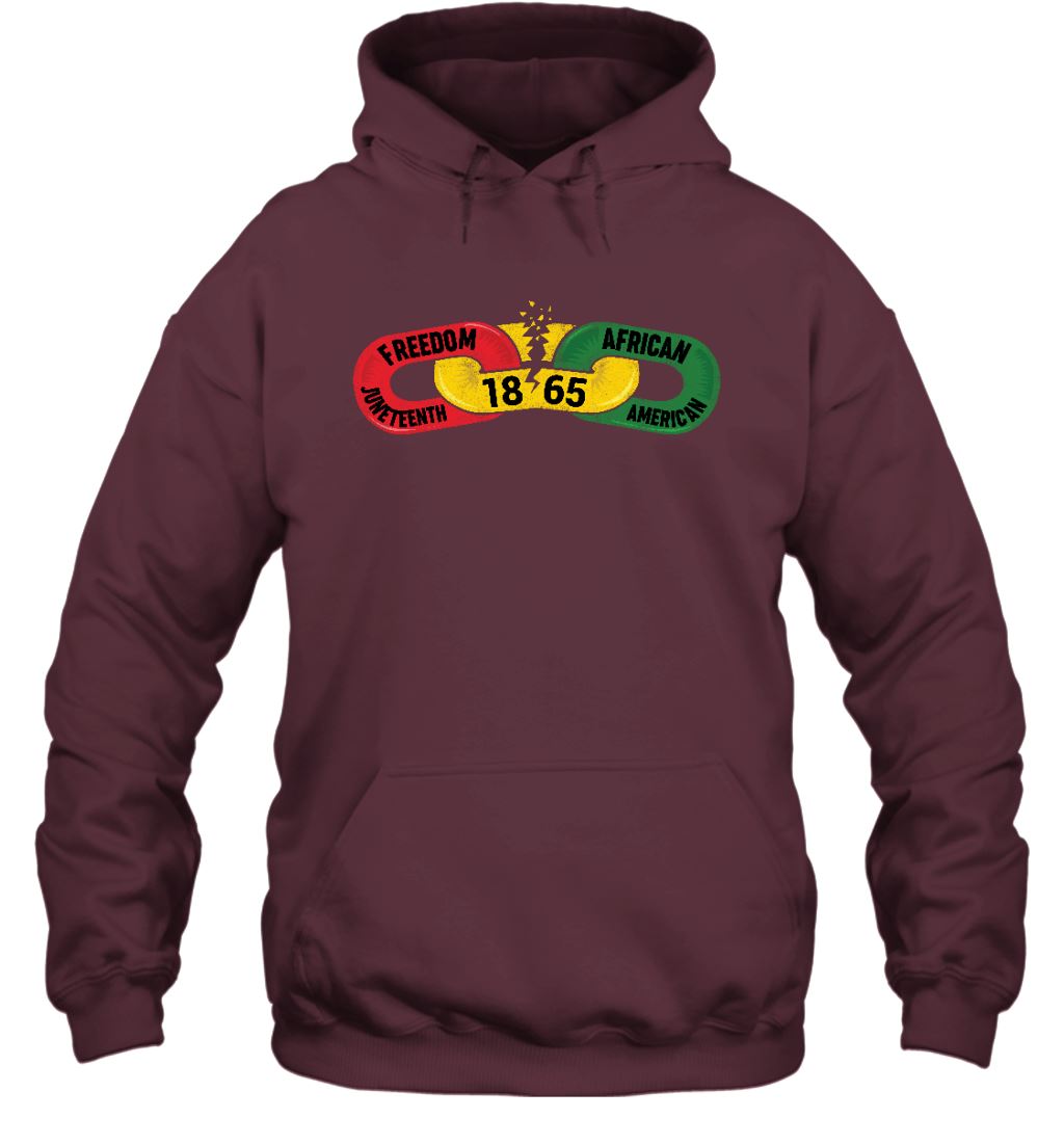 Juneteenth Freedom In 1865 T-shirt Apparel Gearment Unisex Hoodie Maroon S