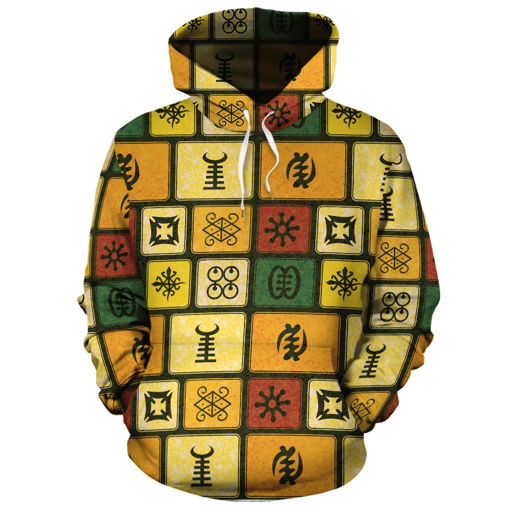 Adinkra Symbols All-Over Hoodie Hoodie Tianci Pullover S 