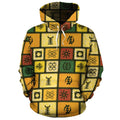 Adinkra Symbols All-Over Hoodie Hoodie Tianci Pullover S 