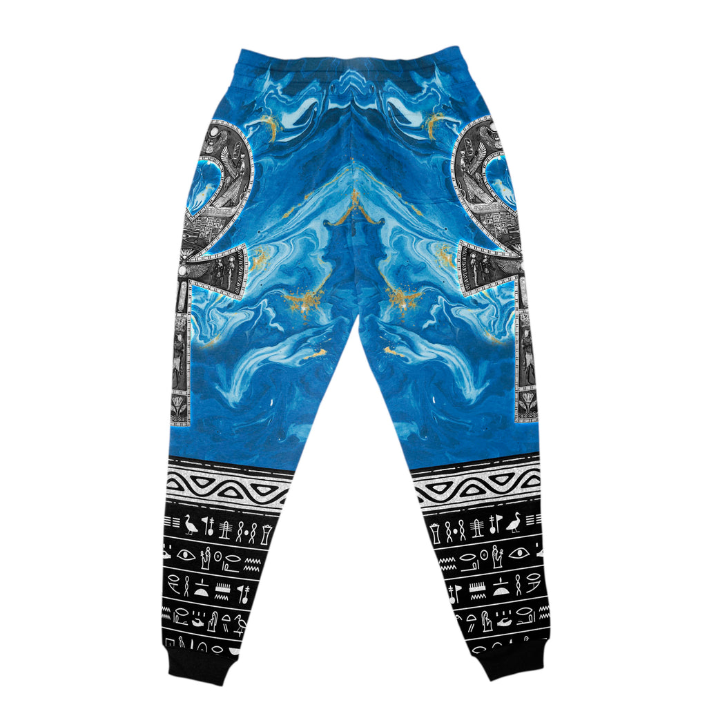 Ankh On Blue Marble Joggers Joggers Tianci 