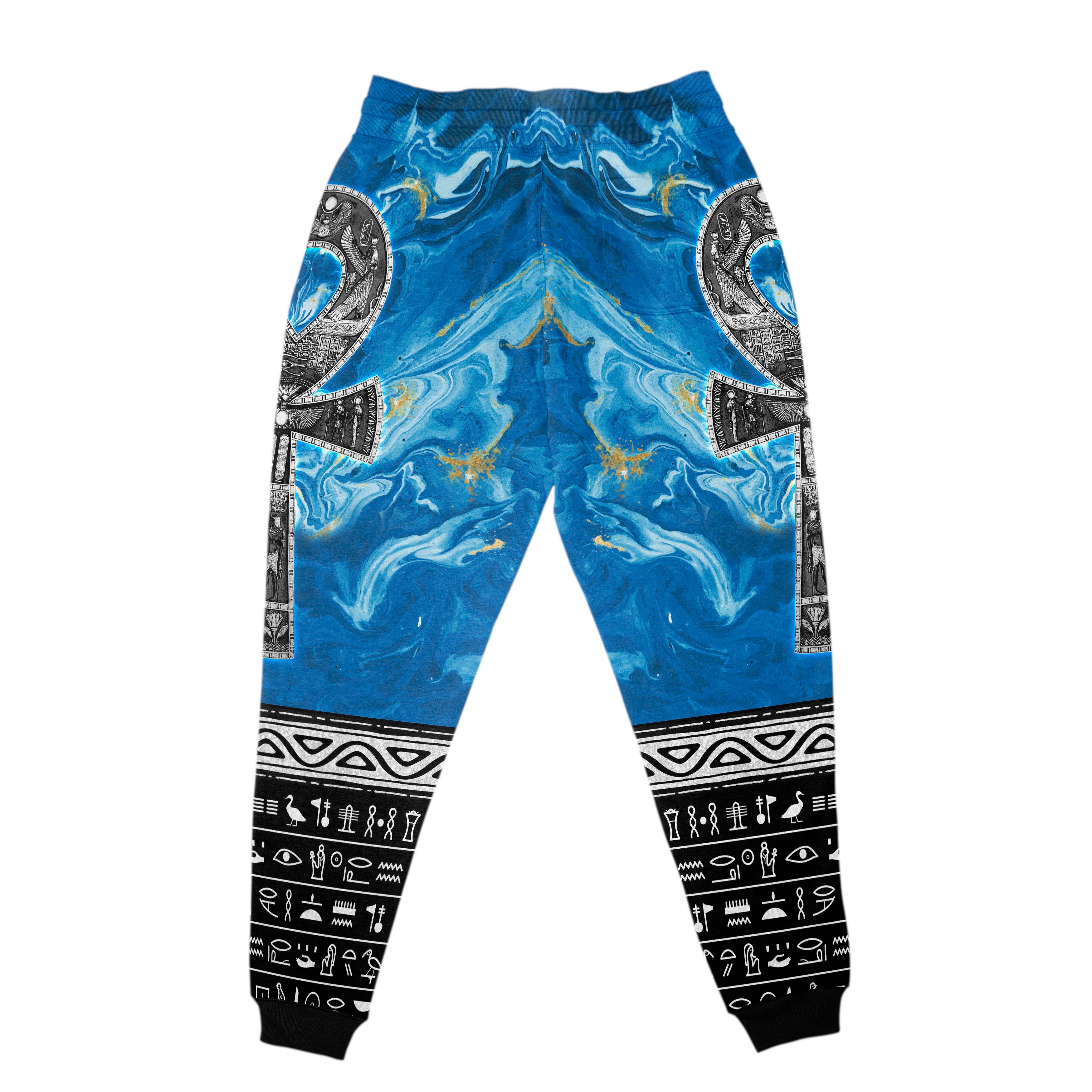 Ankh On Blue Marble Joggers Joggers Tianci 