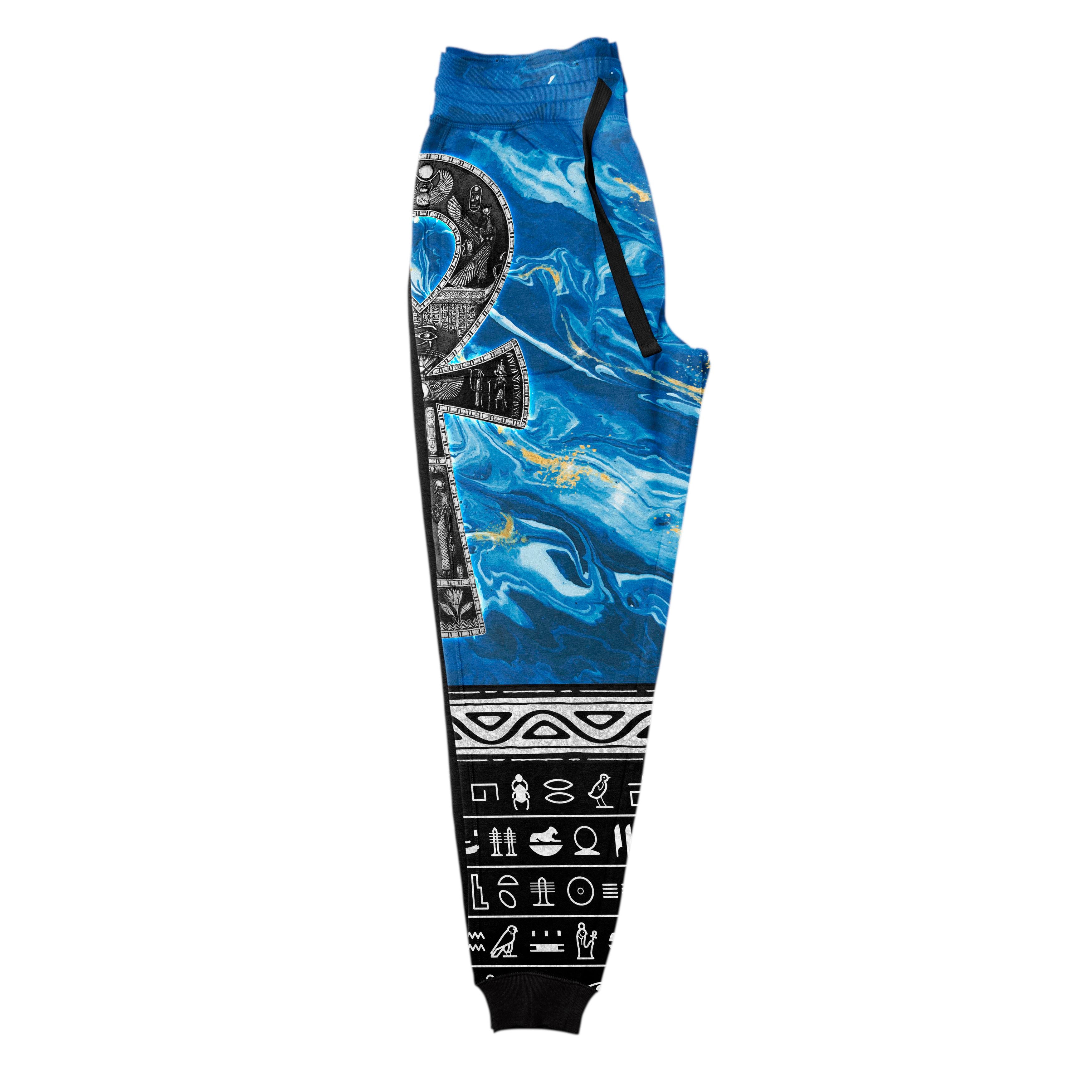 Ankh On Blue Marble Joggers Joggers Tianci 