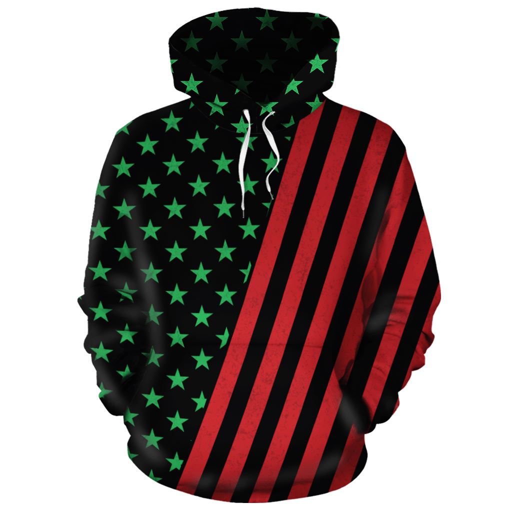 African American Flag All-over Hoodie Hoodie Tianci Pullover S 