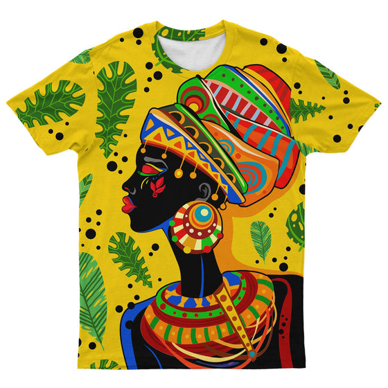 African Art Woman T-shirt AOP Tee Tianci