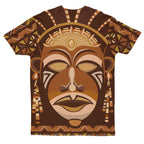 African Mask Printed Mudcloth T-shirt AOP Tee Tianci 