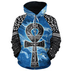 Ankh On Blue Marble All-over Hoodie Hoodie Tianci Zip S 