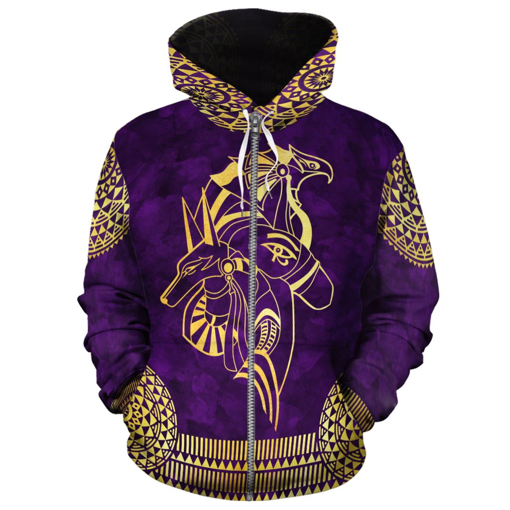 Anubis & Horus 2 All-over Hoodie Hoodie Tianci Zip S 