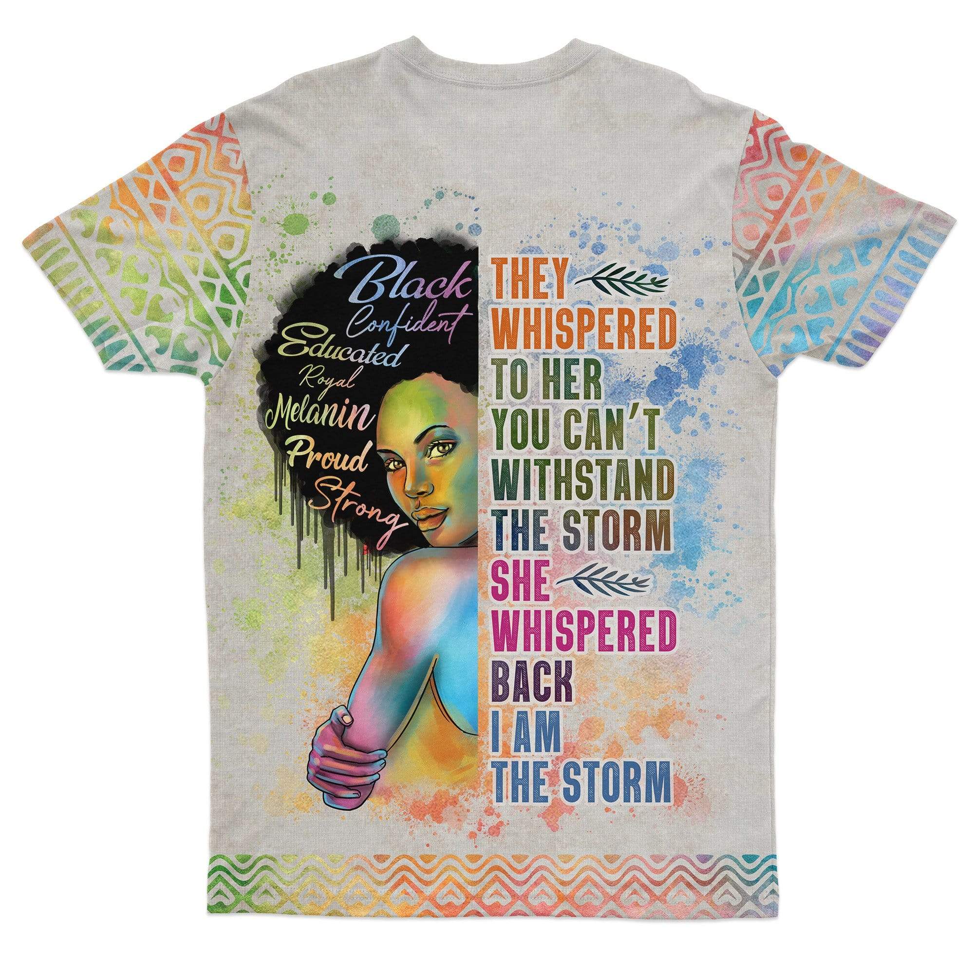 Black Girl I Am The Storm T-shirt AOP Tee Tianci 