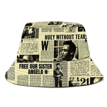Black Power Newspaper Bucket Hat Bucket Hat Tianci 