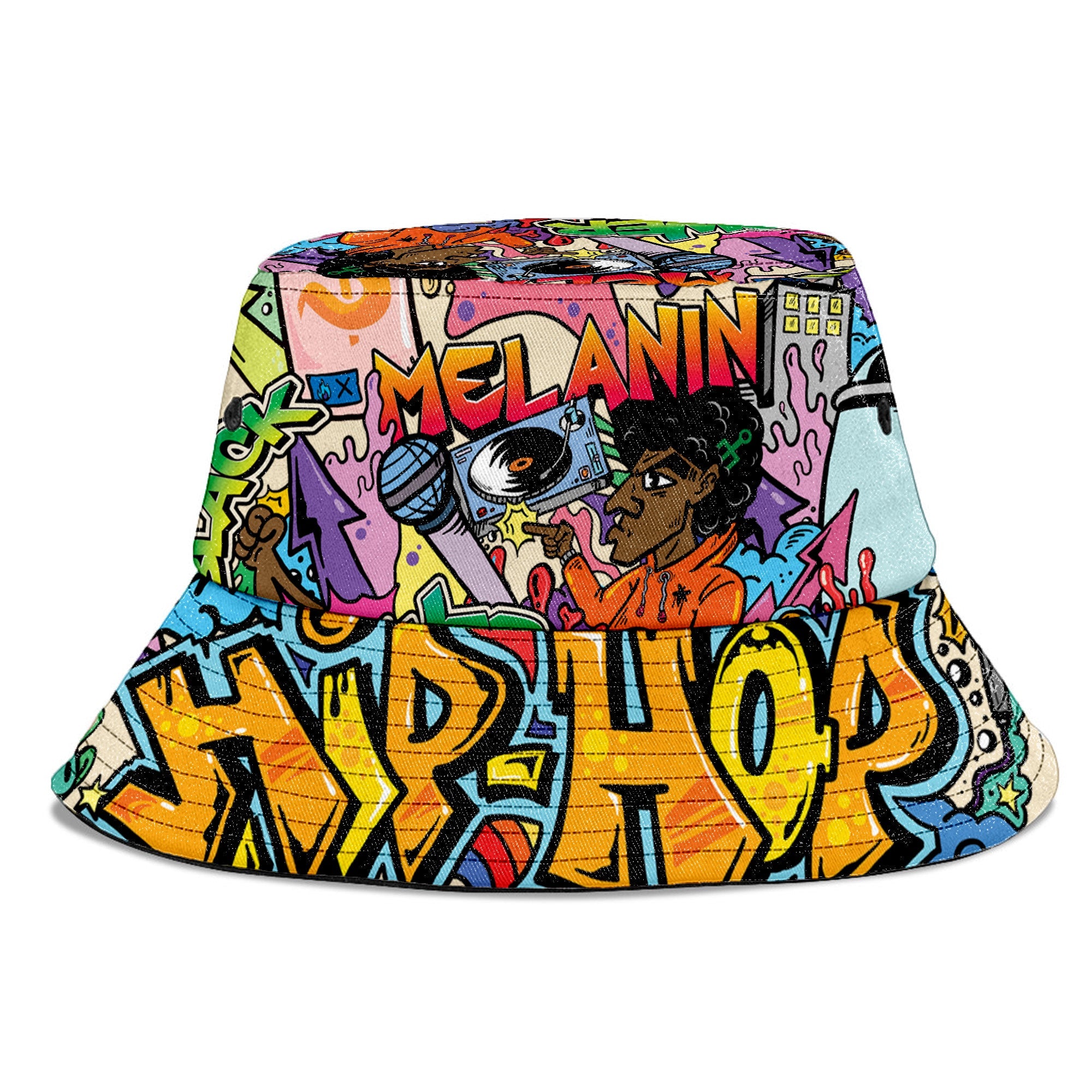 Hip Hop Graffiti Art Bucket Hat Bucket Hat Tianci 