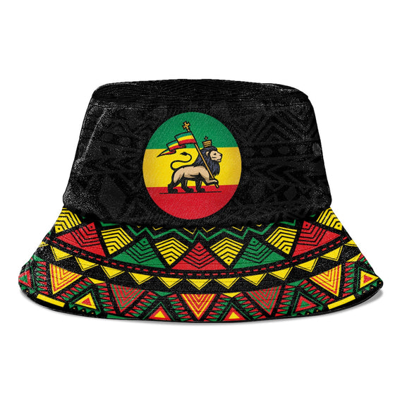 Rasta Lion Bucket Hat Bucket Hat Tianci 