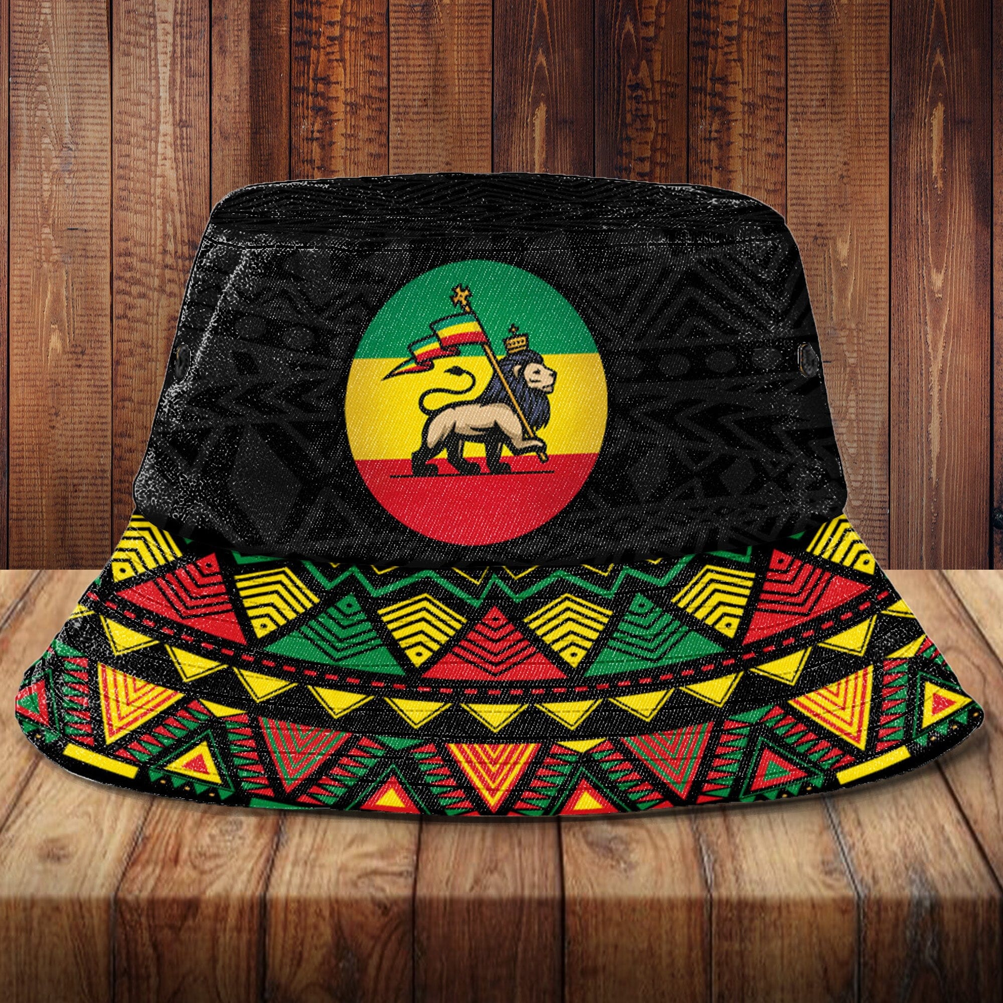Rasta Lion Bucket Hat Bucket Hat Tianci 