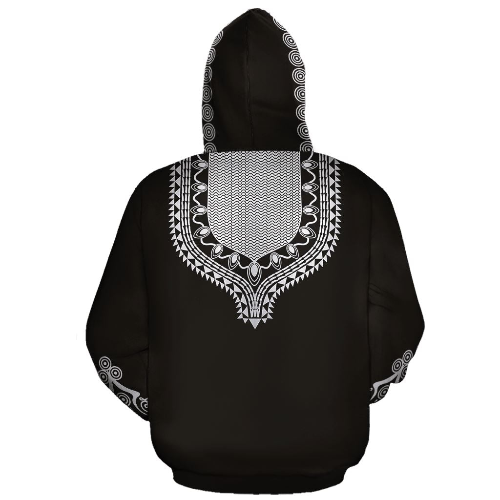 Printed Dashiki Color Black All-over Hoodie | African American