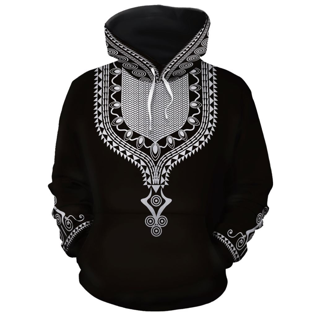 Printed Dashiki Color Black All-over Hoodie Hoodie Tianci Pullover S 
