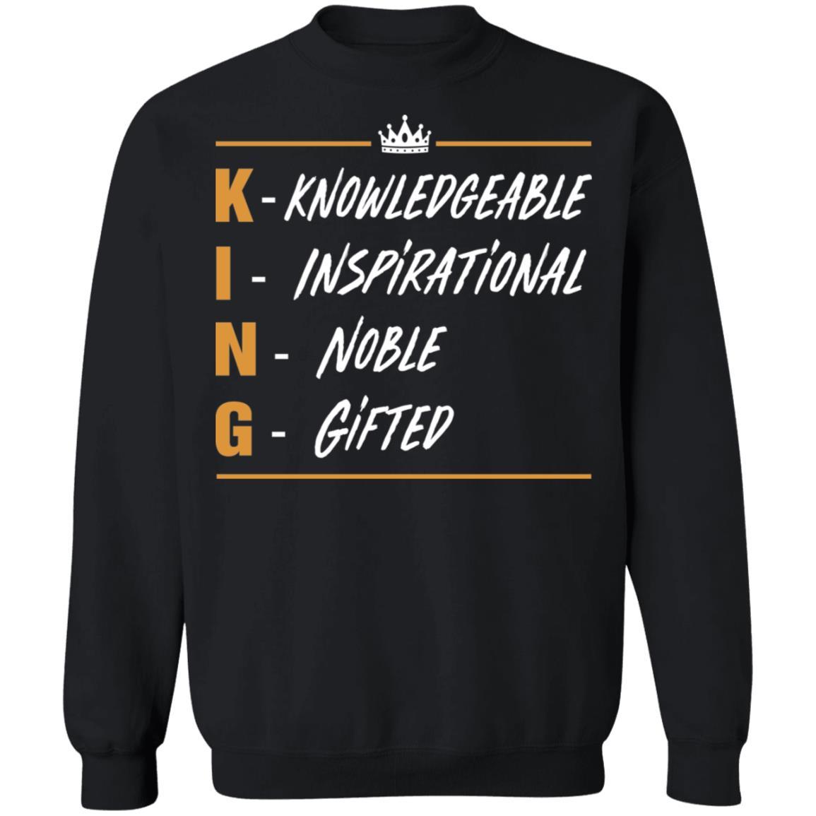 KING T-shirt Apparel CustomCat Crewneck Sweatshirt Black S