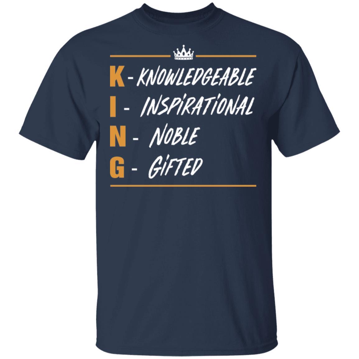 KING T-shirt Apparel CustomCat Uniex Tee Navy S
