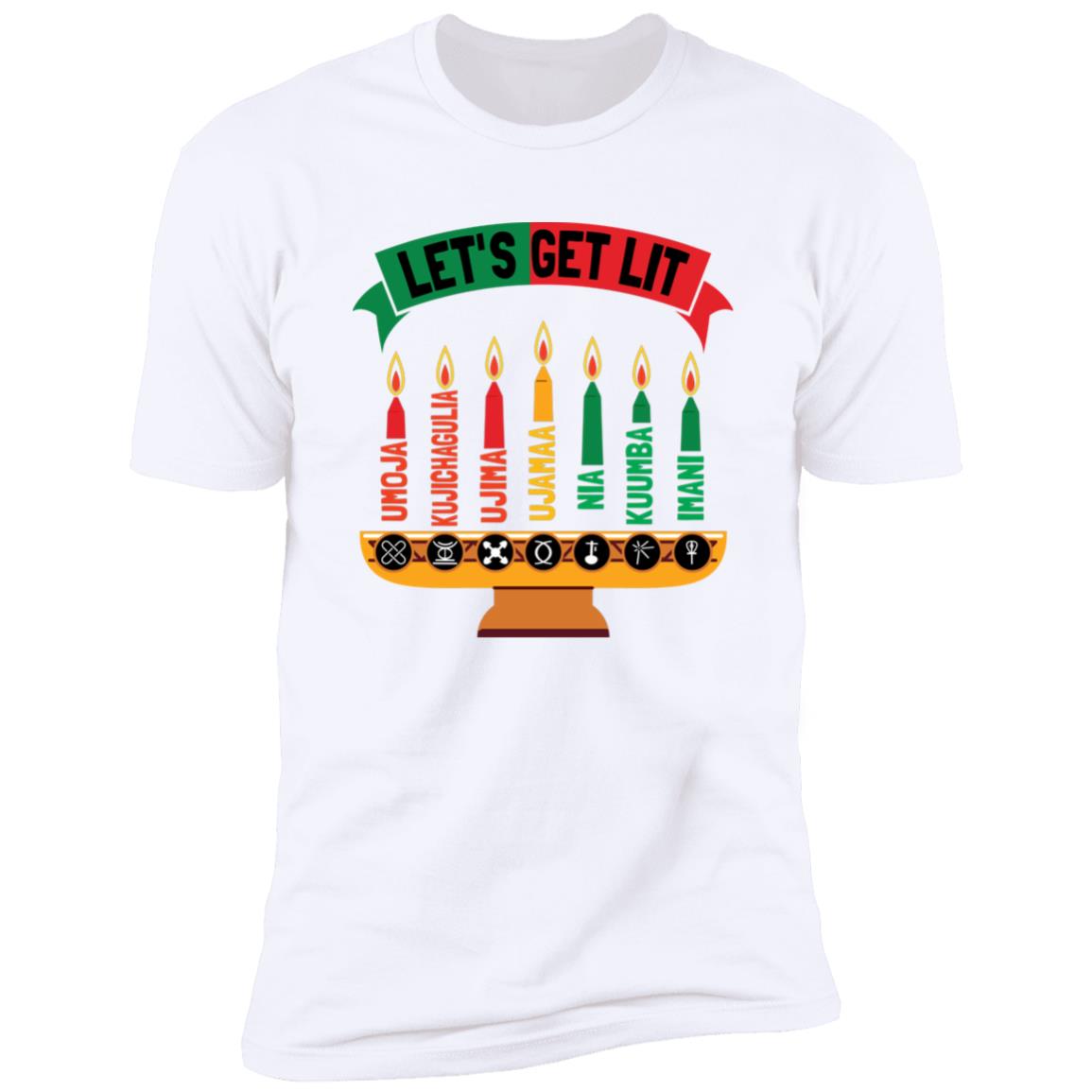 Candles Seven Principles Of Kwanzaa T-Shirt Apparel Gearment Premium T-Shirt White X-Small