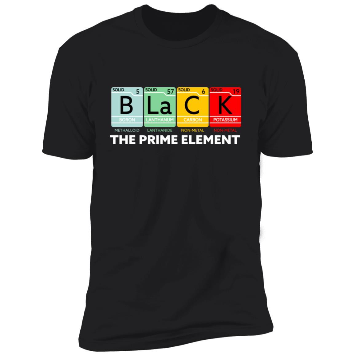 The Black Prime Element T-Shirt Apparel CustomCat Premium T-Shirt Black X-Small