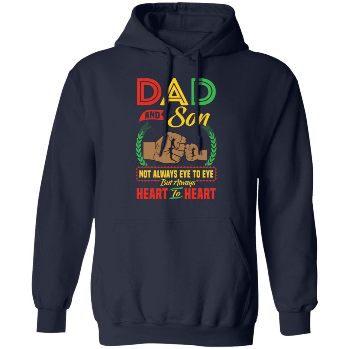 Dad And Son Heart To Heart T-Shirt & Hoodie Apparel CustomCat Unisex Hoodie Navy S