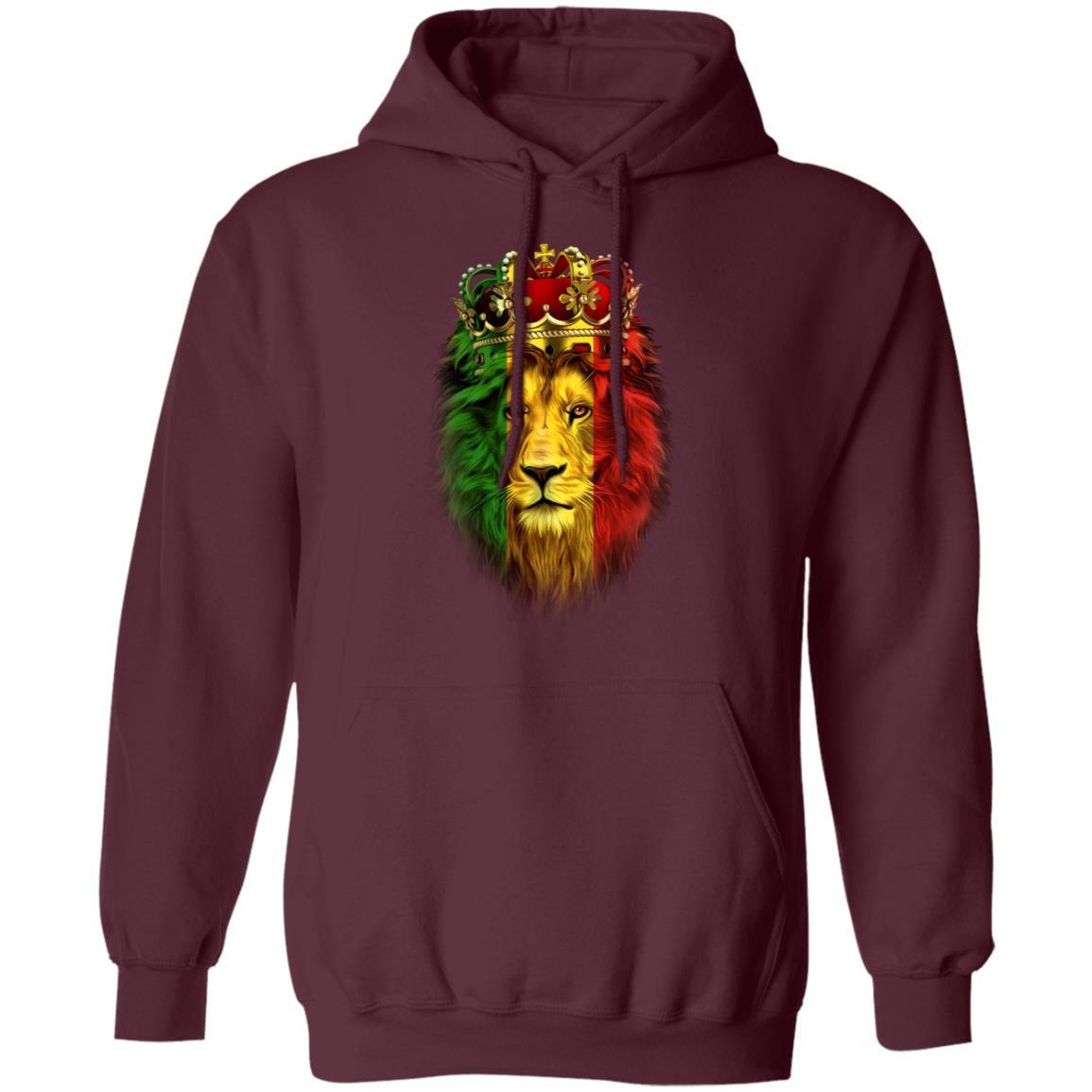 Lion Crown T-shirt & Hoodie Apparel CustomCat Unisex Hoodie Maroon S