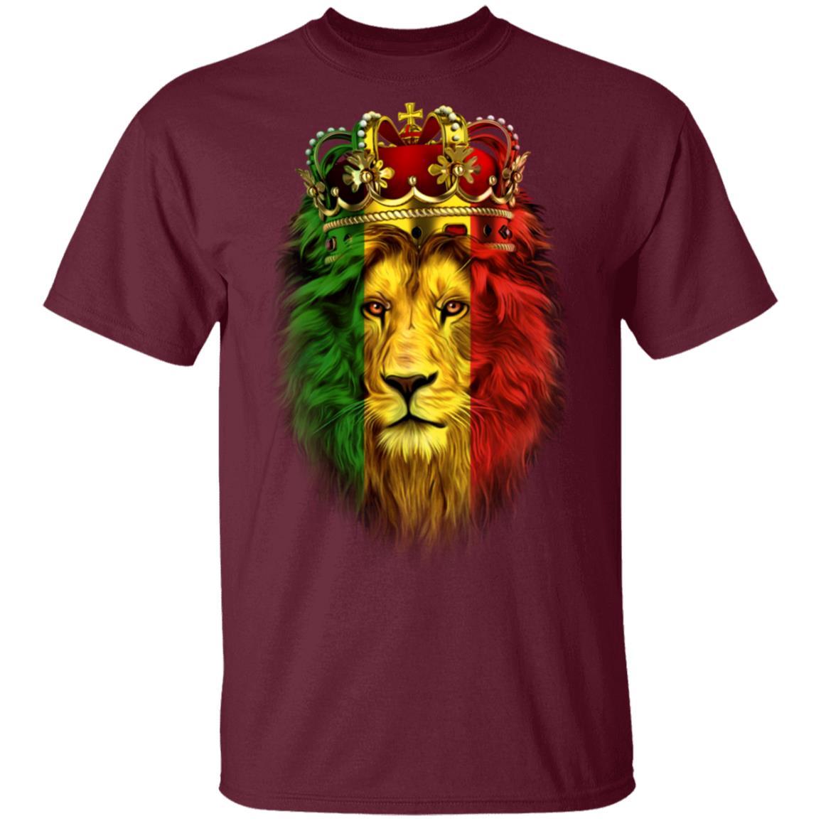 Lion Crown T-shirt & Hoodie Apparel CustomCat Uniex Tee Maroon S