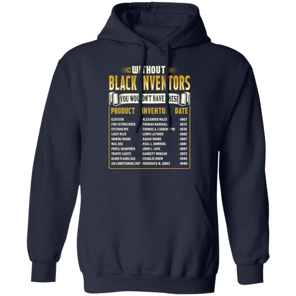 Black Inventors T-Shirt Apparel CustomCat Unisex Hoodie Navy S