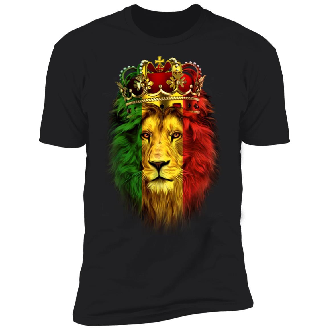 Lion Crown T-shirt & Hoodie Apparel CustomCat Premium T-shirt Black X-Small