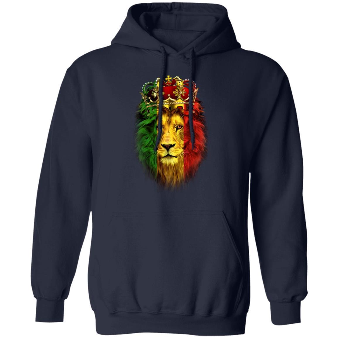 Lion Crown T-shirt & Hoodie Apparel CustomCat Unisex Hoodie Navy S