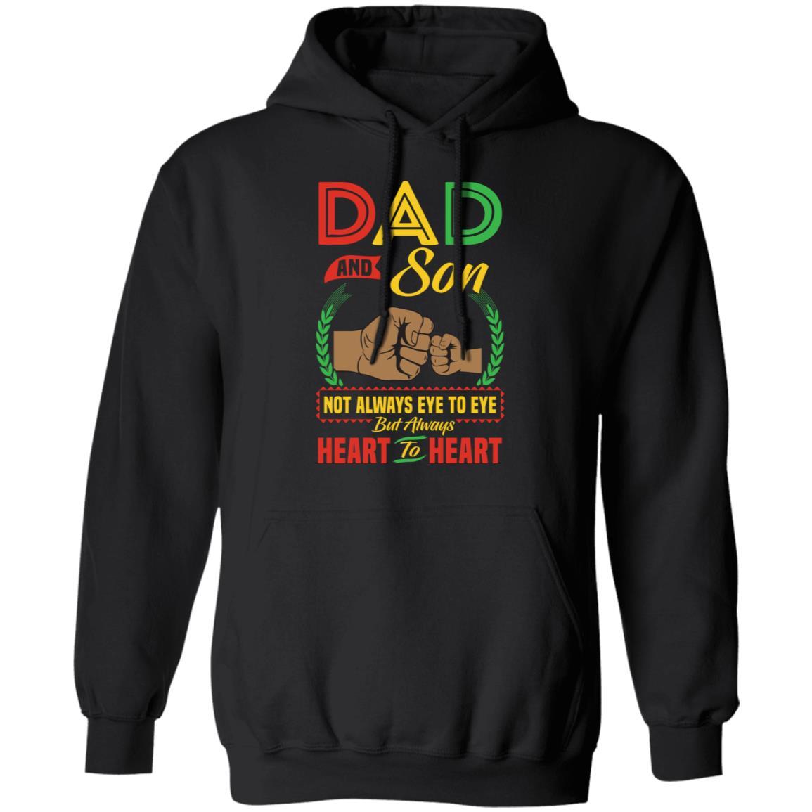 Dad And Son Heart To Heart T-Shirt & Hoodie Apparel CustomCat Unisex Hoodie Black S
