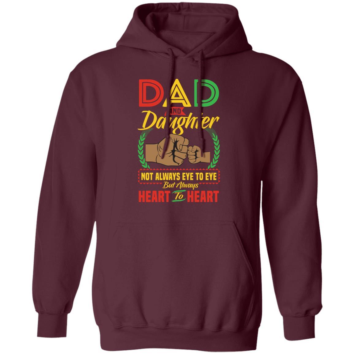 Dad And Daughter Heart To Heart T-Shirt & Hoodie Apparel CustomCat Unisex Hoodie Maroon S
