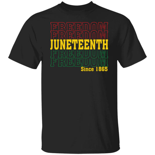 Juneteenth Freedom Since 1865 T-shirt Apparel Gearment Unisex Tee Black S