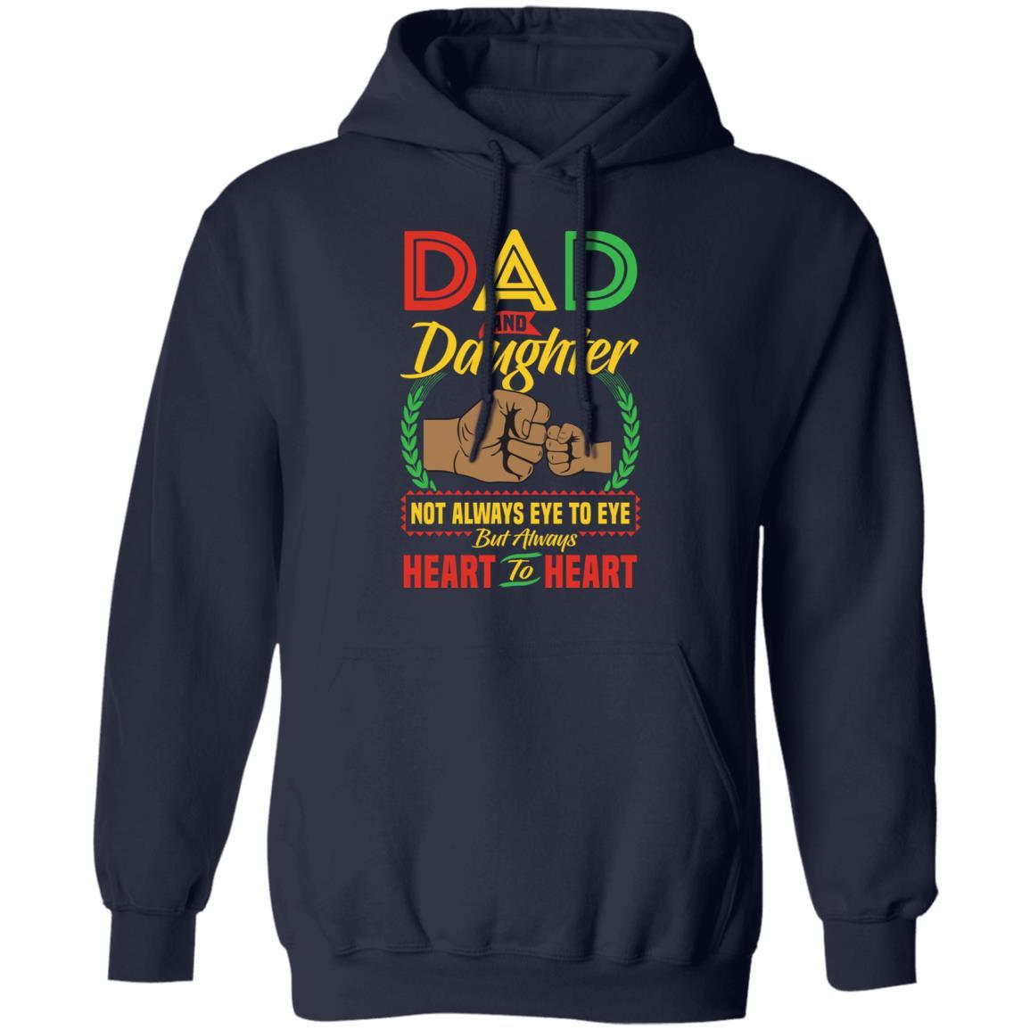 Dad And Daughter Heart To Heart T-Shirt & Hoodie Apparel CustomCat Unisex Hoodie Navy S
