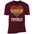 Love Thyself 2 Apparel CustomCat Premium T-shirt Maroon X-Small