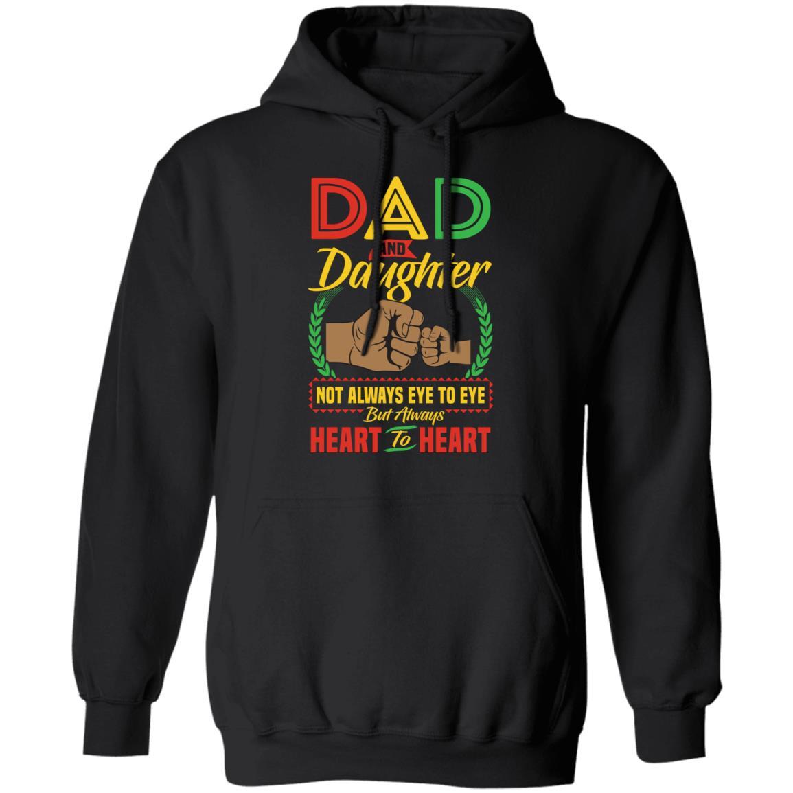 Dad And Daughter Heart To Heart T-Shirt & Hoodie Apparel CustomCat Unisex Hoodie Black S