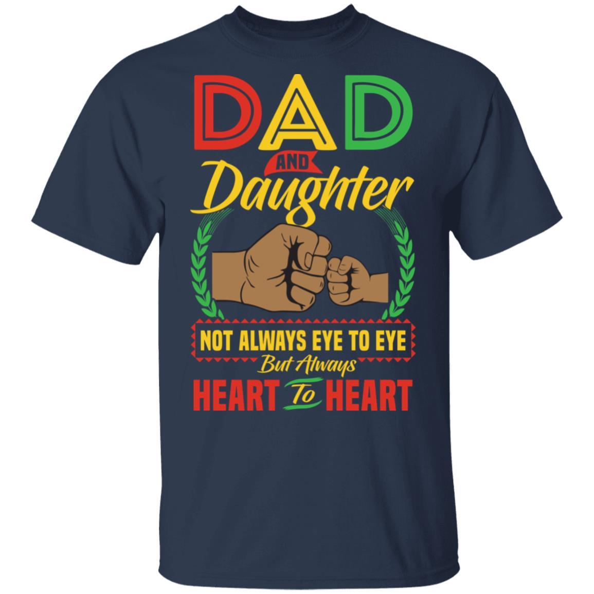 Dad And Daughter Heart To Heart T-Shirt & Hoodie Apparel CustomCat Unisex Tee Navy S