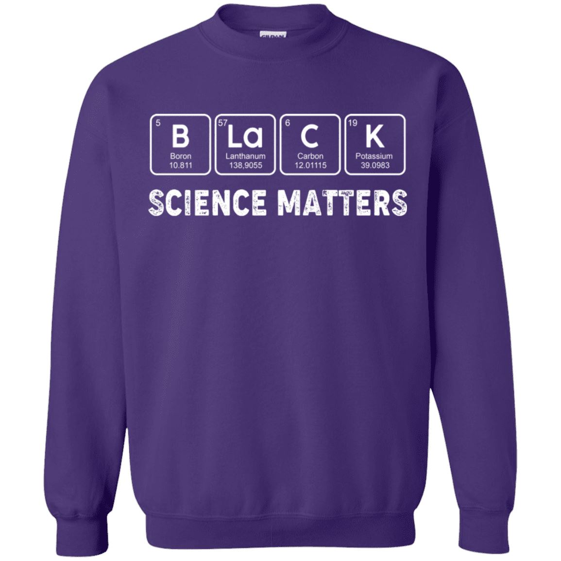 Black Science Matters Hoodie Apparel Gearment Crewneck Sweatshirt Purple S