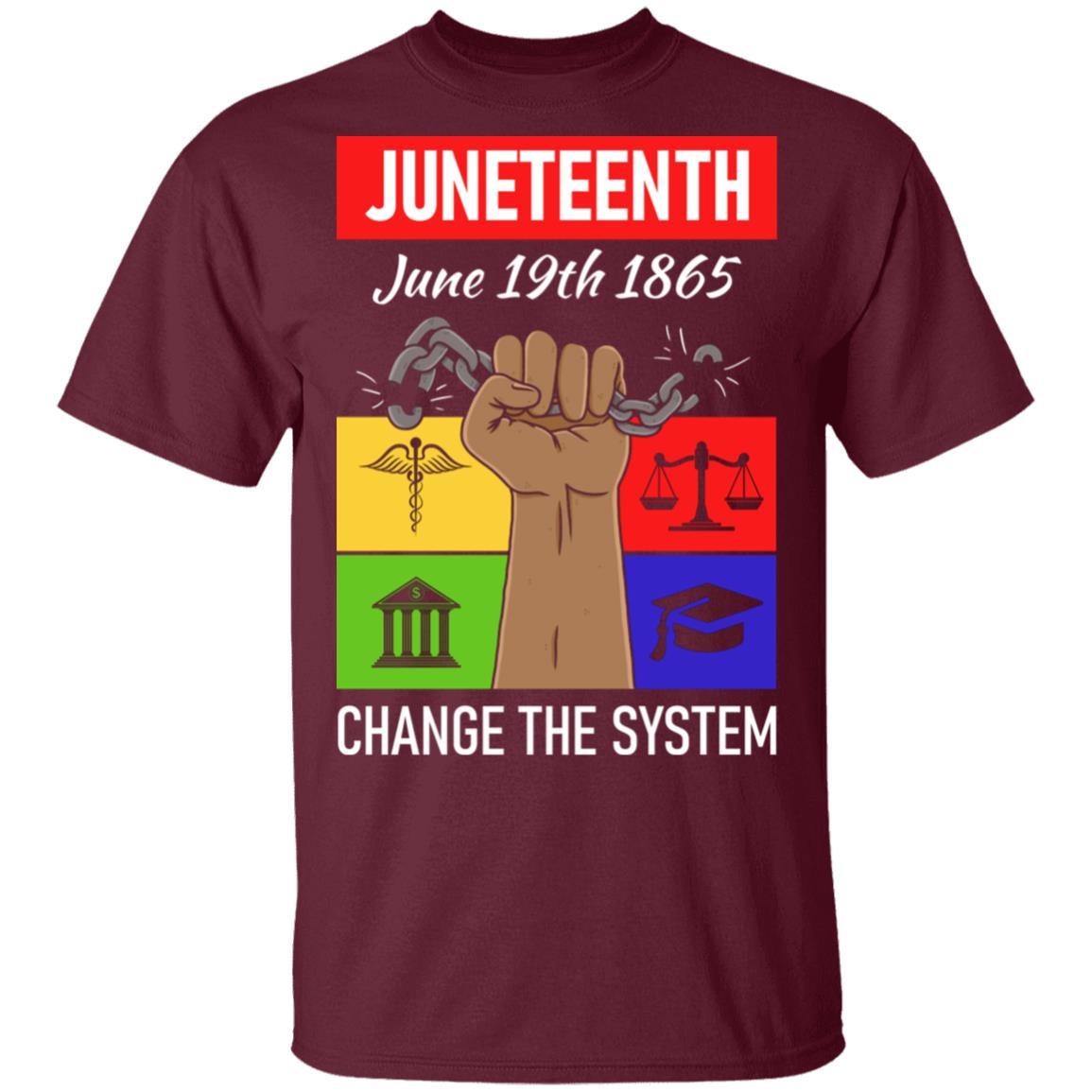 Juneteenth Justice T-Shirt & Hoodie Apparel CustomCat Unisex Tee Maroon S
