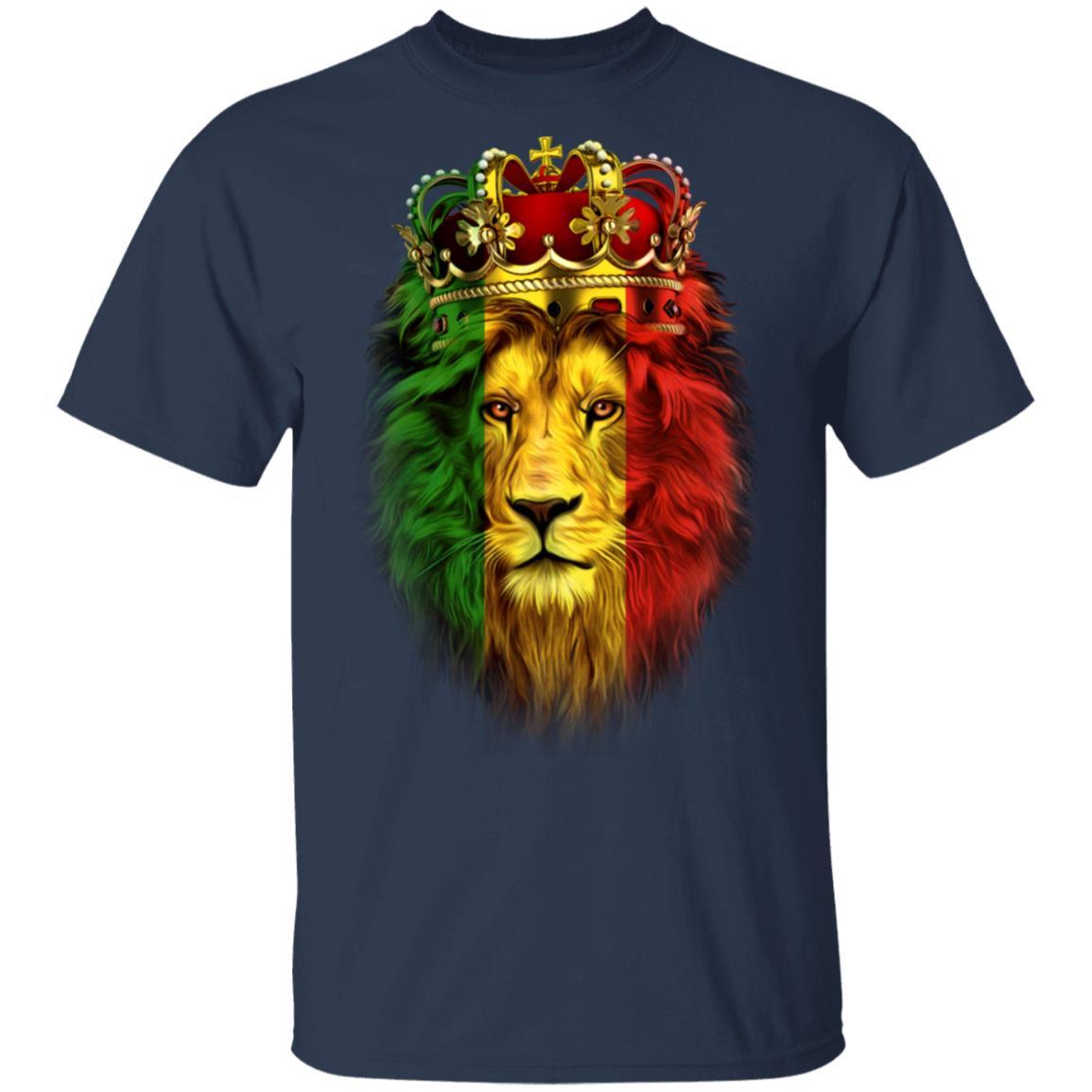 Lion Crown T-shirt & Hoodie Apparel CustomCat Uniex Tee Navy S