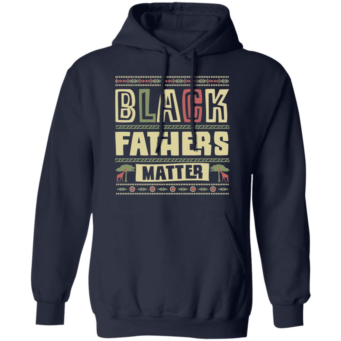 Black Fathers Matter Apparel CustomCat Unisex Hoodie Navy S