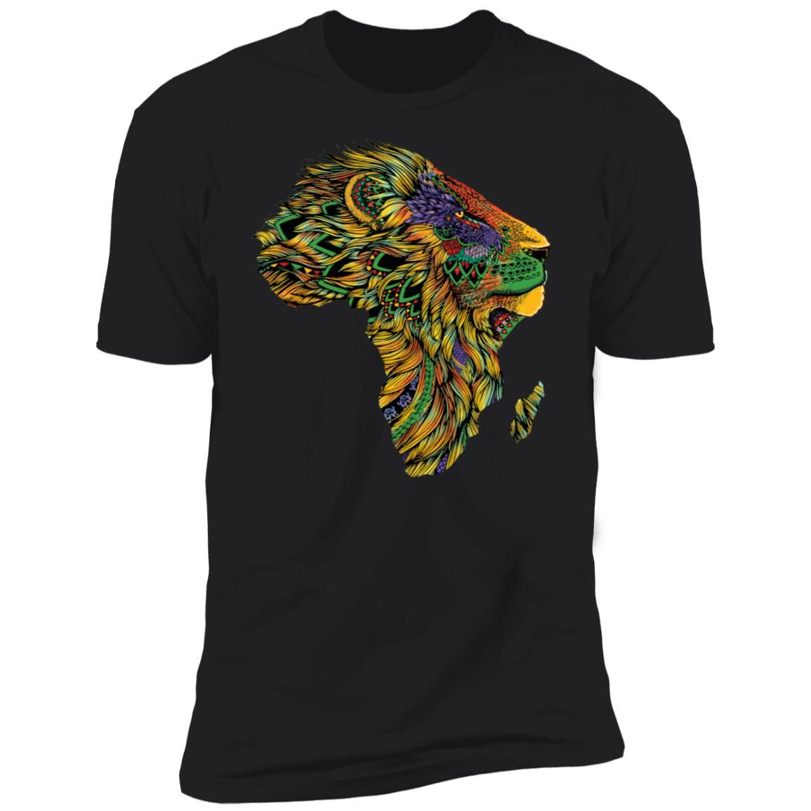 Lion African Pattern Apparel CustomCat Premium T-shirt Black X-Small