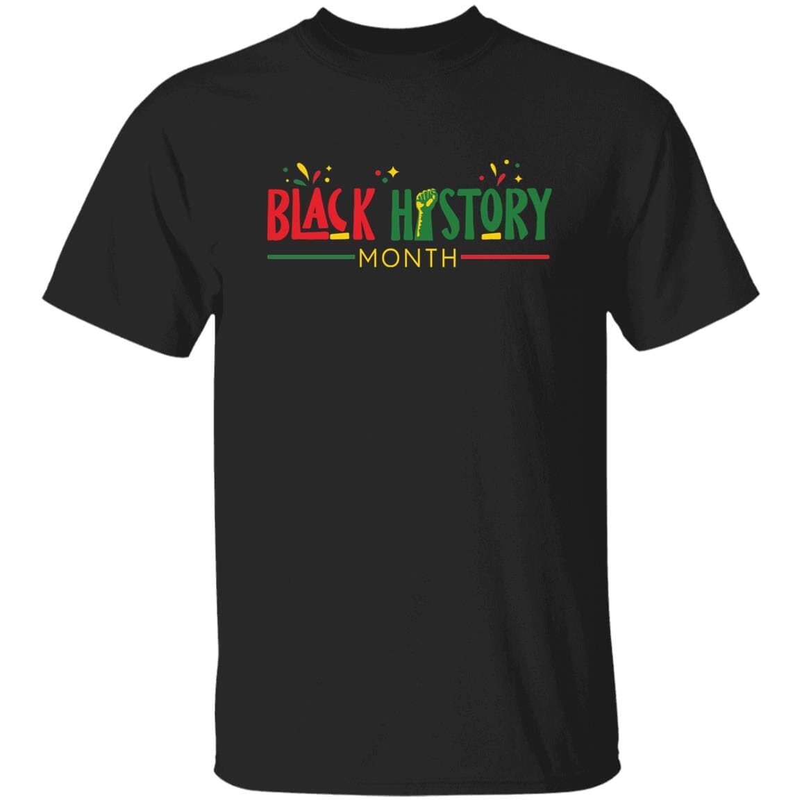 Black History Month T-shirt Apparel Gearment Unisex Tee Black S