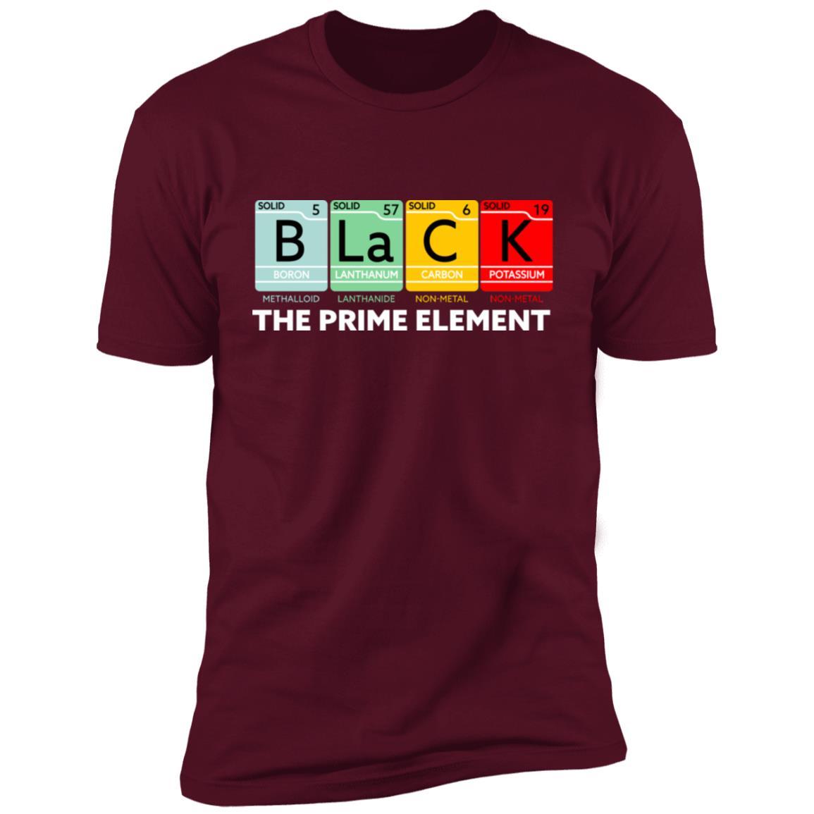 The Black Prime Element T-Shirt Apparel CustomCat Premium T-Shirt Maroon X-Small
