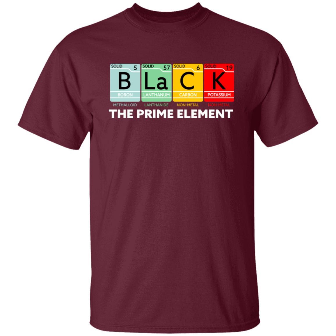 The Black Prime Element T-Shirt Apparel CustomCat Unisex Tee Maroon S