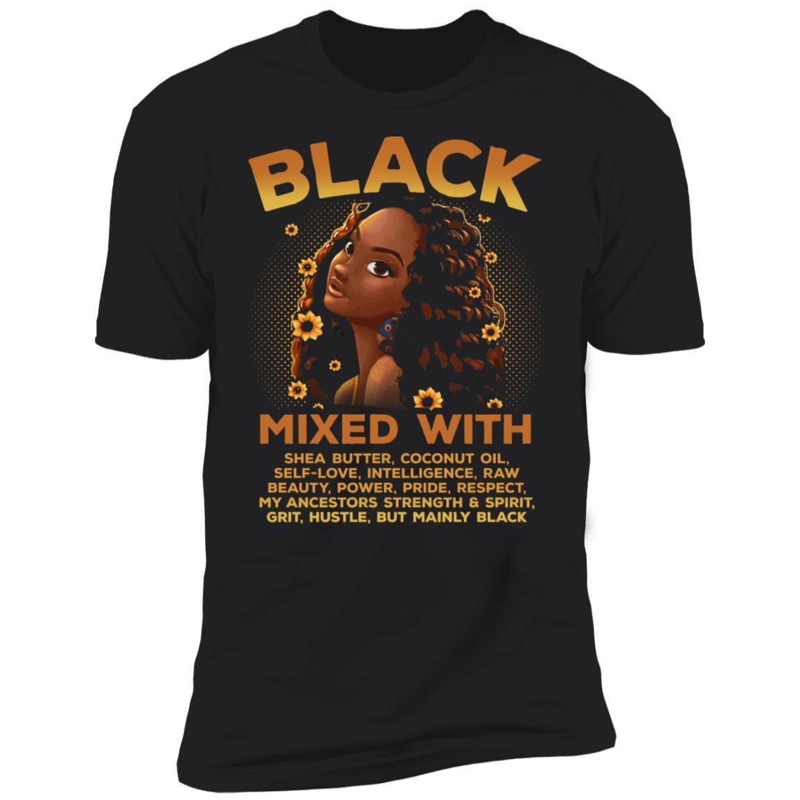 Black Woman Mixed With Black T-Shirt Apparel CustomCat Premium T-Shirt Black X-Small