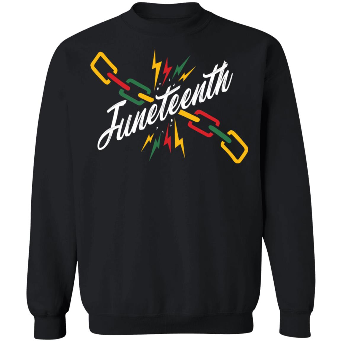 Juneteenth Freedom T-shirt Apparel Gearment Crewneck Sweatshirt Black S