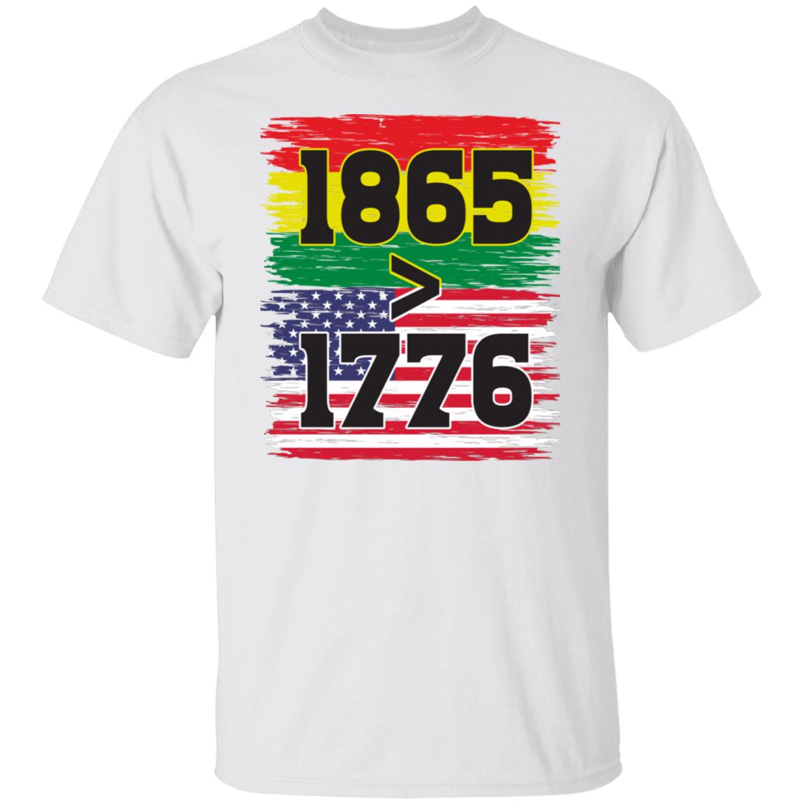 1865 > 1976 Juneteenth T-shirt Apparel Gearment Unisex Tee White S