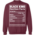 Black King Nutrition Facts Apparel CustomCat Crewneck Sweatshirt Maroon S