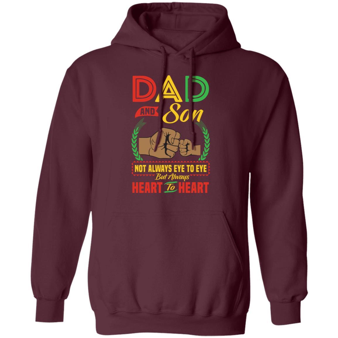 Dad And Son Heart To Heart T-Shirt & Hoodie Apparel CustomCat Unisex Hoodie Maroon S