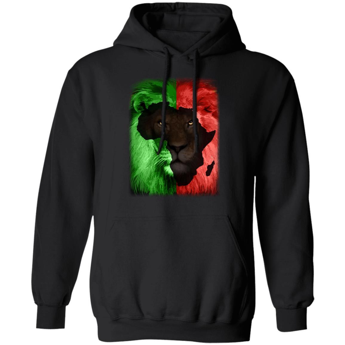Lion Map T-shirt & Hoodie Apparel CustomCat Hoodie Black S